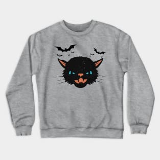 Black Cat Funny Halloween Apparel Crewneck Sweatshirt